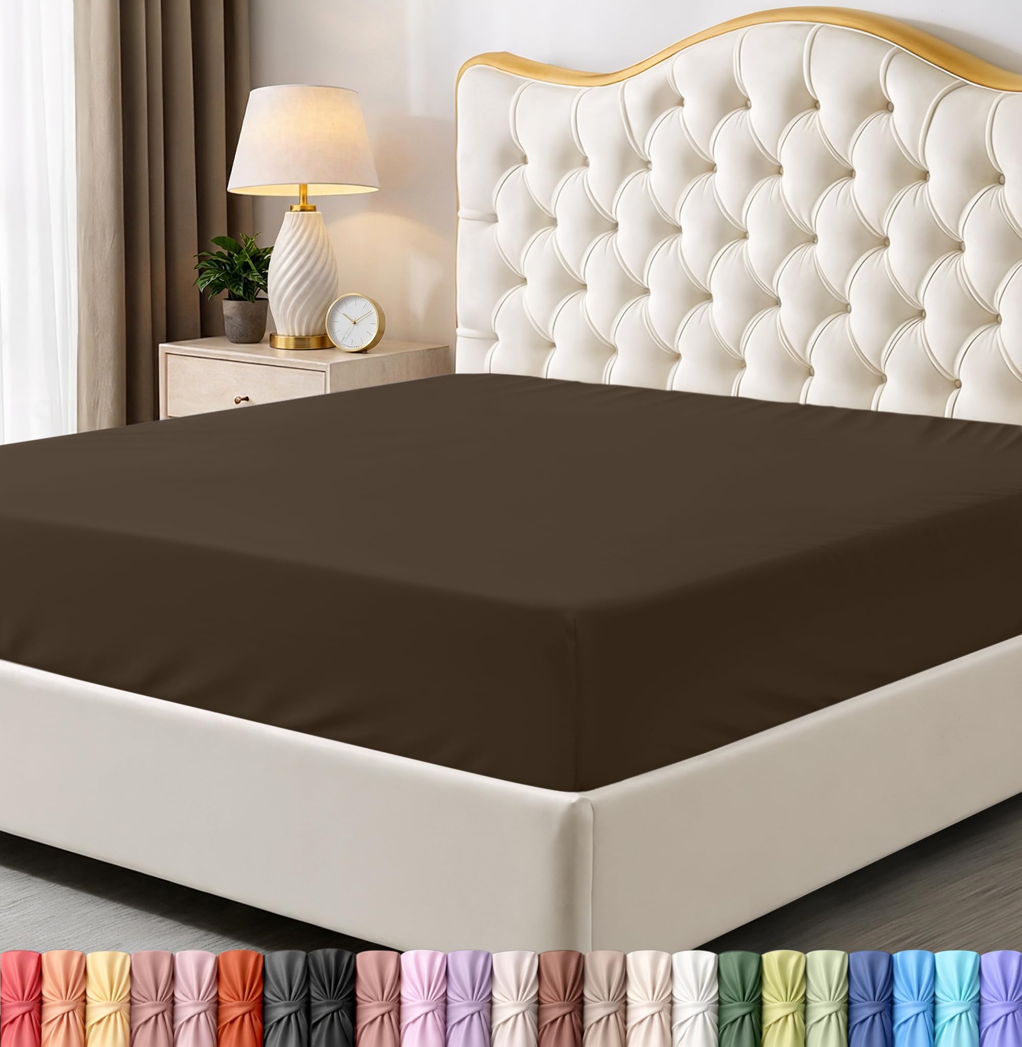 Utopia Bedding Queen Fitted Sheet - Bottom Sheet - Deep Pocket - Soft Microfiber -Shrinkage and Fade Resistant-Easy Care -1 Fitted Sheet Only (Grey) - pokemaUtopia Bedding Queen Fitted Sheet - Bottom Sheet - Deep Pocket - Soft Microfiber -Shrinkage and Fade Resistant-Easy Care -1 Fitted Sheet Only (Grey)