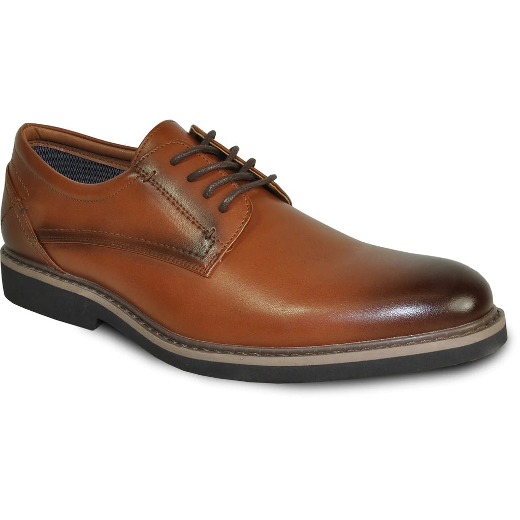 "Vallo-1P" Brown Matte Vangelo Tuxedo Shoes - pokema"Vallo-1P" Brown Matte Vangelo Tuxedo Shoes