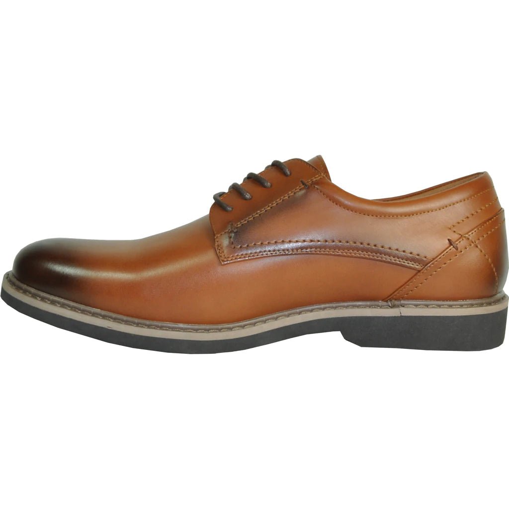 "Vallo-1P" Brown Matte Vangelo Tuxedo Shoes - pokema"Vallo-1P" Brown Matte Vangelo Tuxedo Shoes