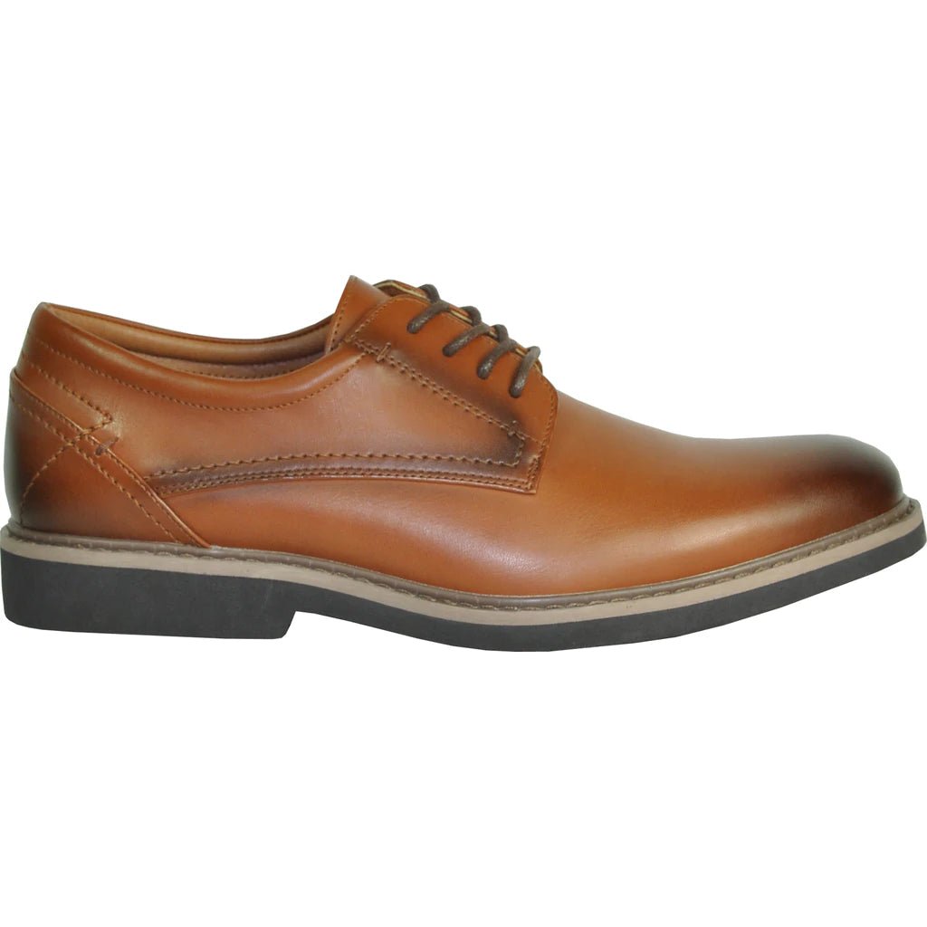 "Vallo-1P" Brown Matte Vangelo Tuxedo Shoes - pokema"Vallo-1P" Brown Matte Vangelo Tuxedo Shoes
