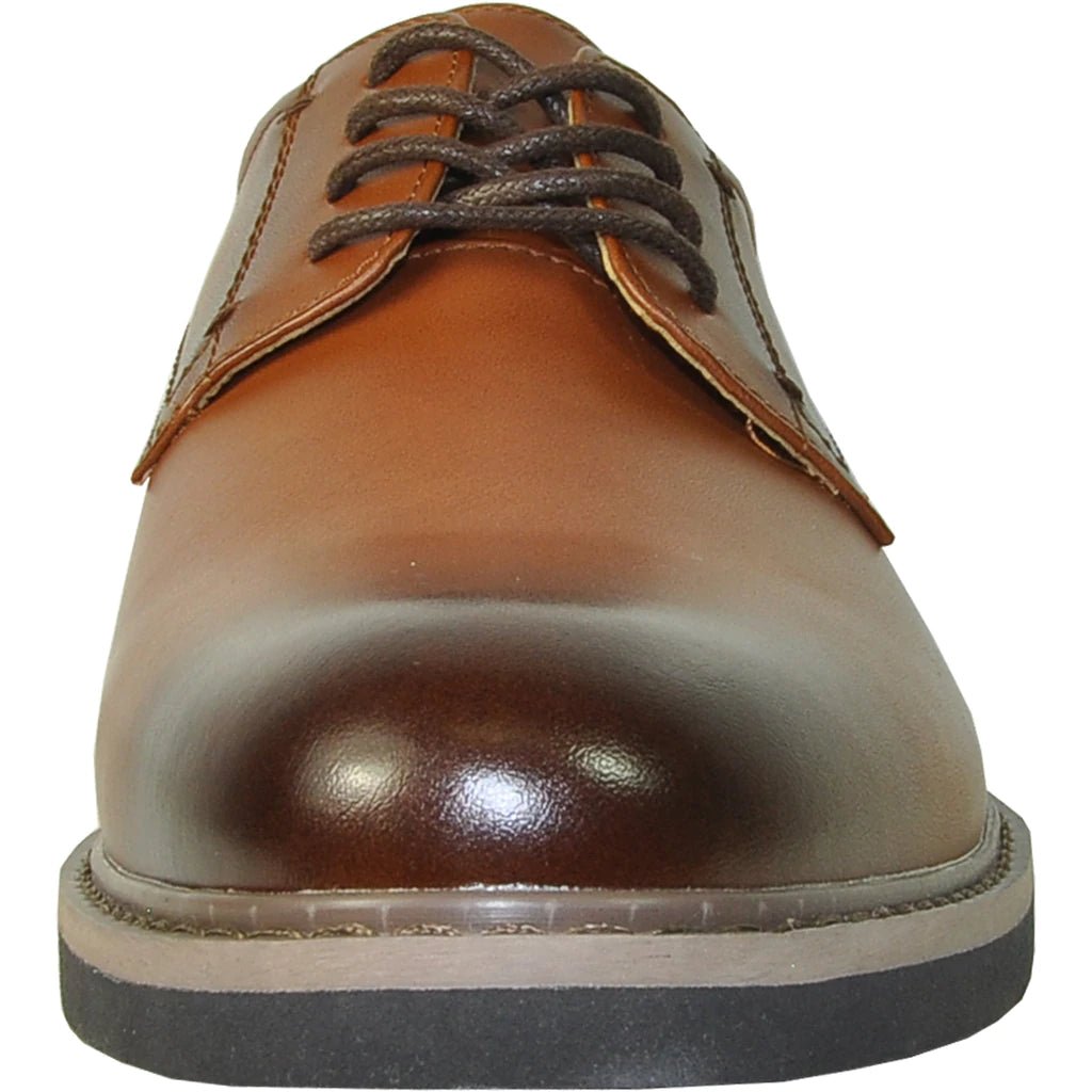 "Vallo-1P" Brown Matte Vangelo Tuxedo Shoes - pokema"Vallo-1P" Brown Matte Vangelo Tuxedo Shoes