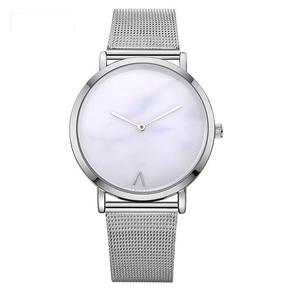 Vansvar fashion brand silver and gold mesh band creative marble wristwatch casual women quartz watches gift relogio feminino - pokema79d37886d1aa79073f5a24a0d48c28b6