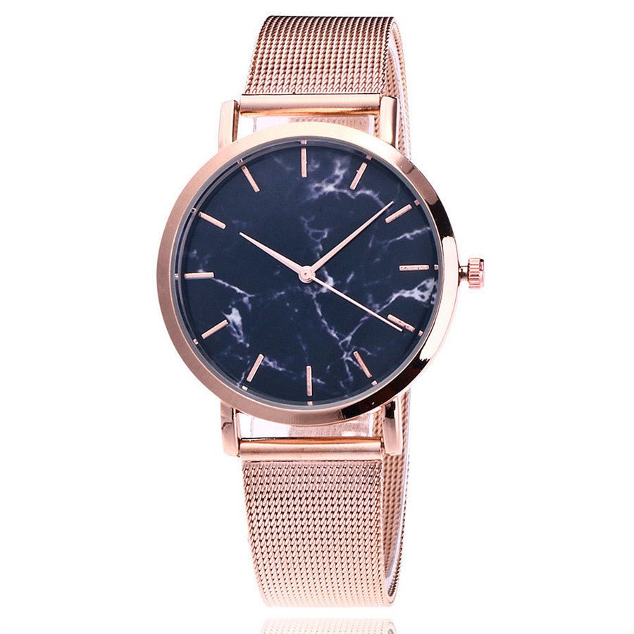 Vansvar fashion brand silver and gold mesh band creative marble wristwatch casual women quartz watches gift relogio feminino - pokema83ad60ad8dd2ff21530099840cbb1b1c
