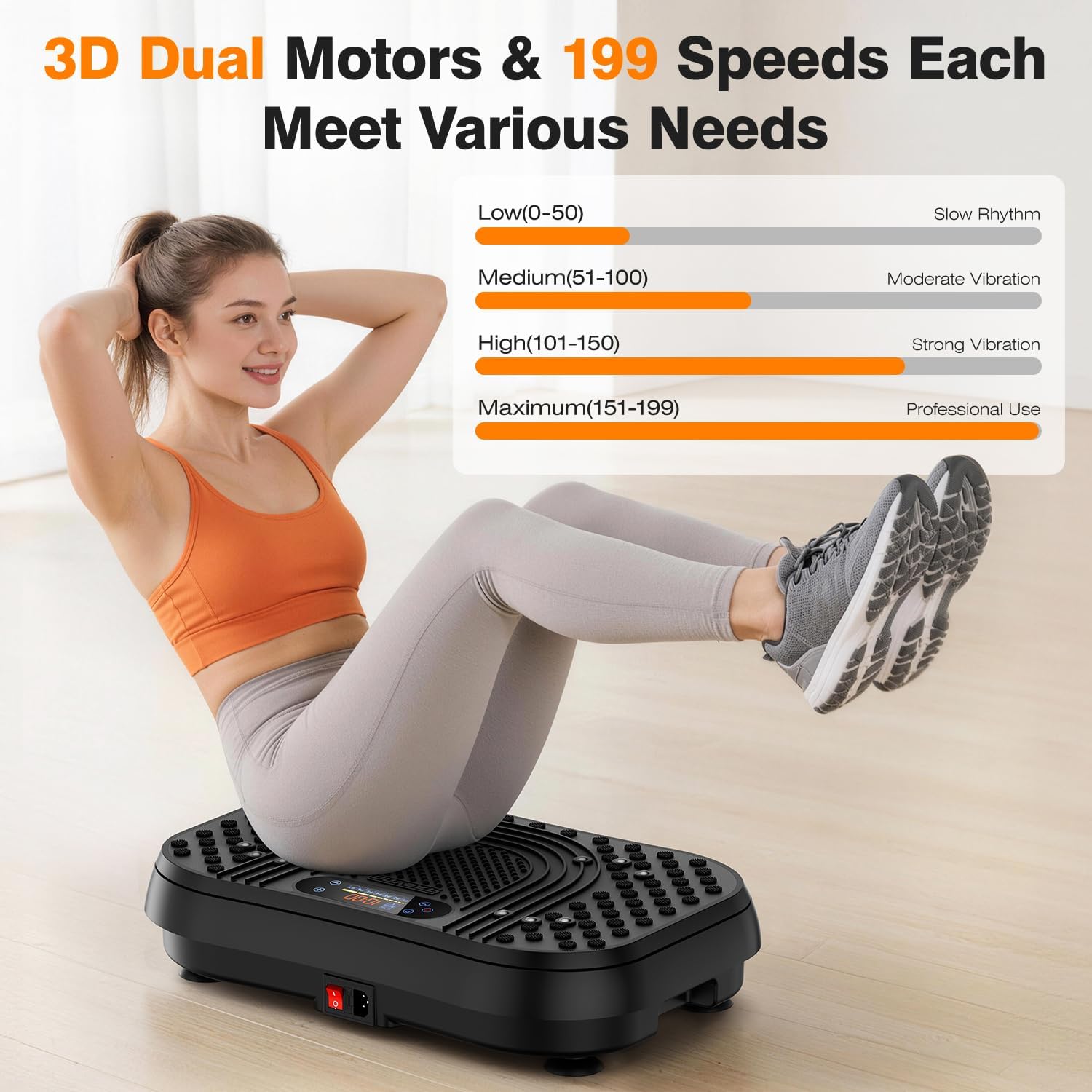 Vibration Plate Exercise Machine with APP, 3D Dual Motor Vibration Plate 199 Adjustable Speed, Vibrating Plate Automatic Mode P1-P7, 450 Lbs Capacity Shake Plate with Remote Control - pokemaVibration Plate Exercise Machine with APP, 3D Dual Motor Vibration Plate 199 Adjustable Speed, Vibrating Plate Automatic Mode P1-P7, 450 Lbs Capacity Shake Plate with Remote Control