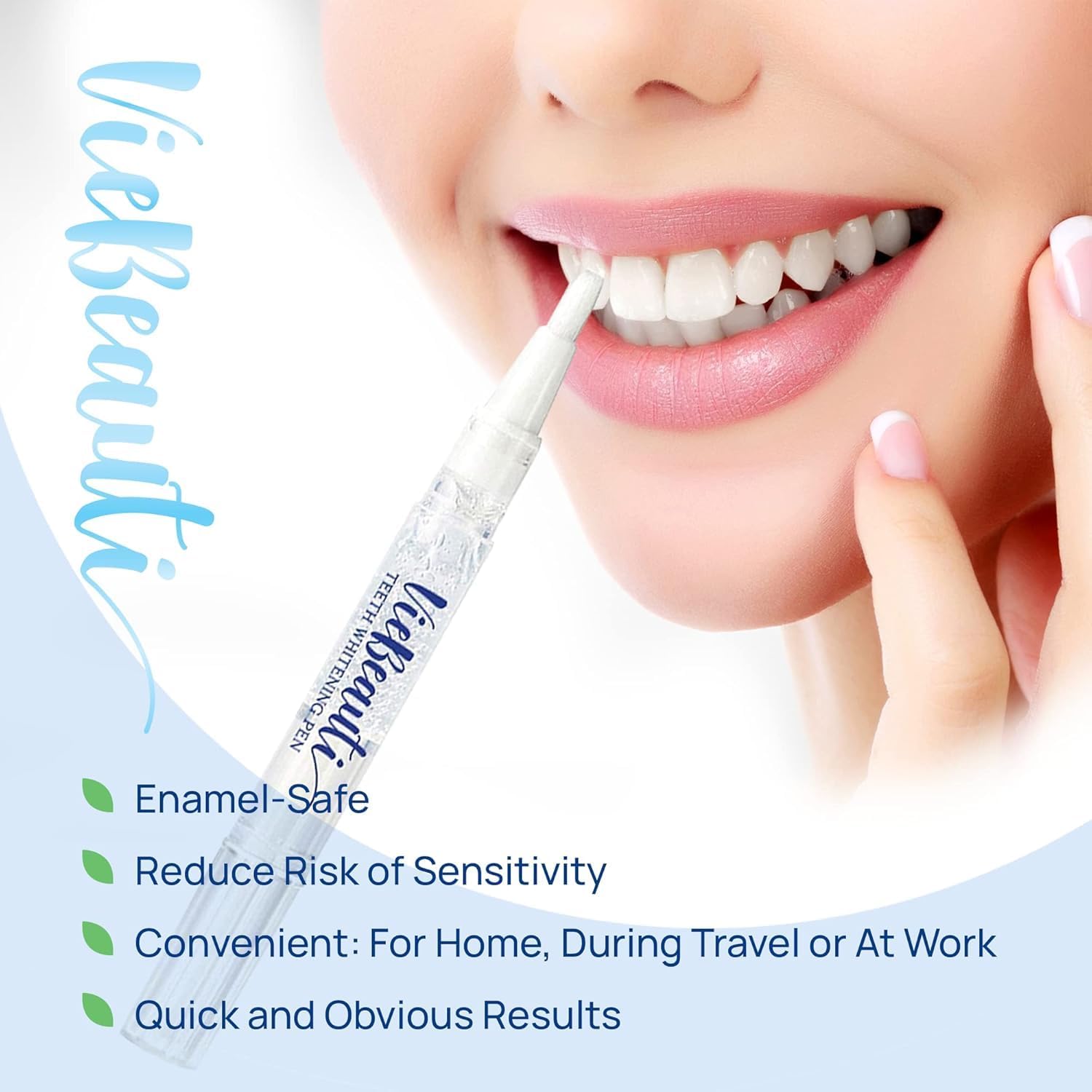 VieBeauti Teeth Whitening Pen Gel: 30+ Uses - Teeth whitening Gel with Professional Formulation and Ingredients, No Sensitivity, Travel-Friendly, Beautiful White Smile Mint - pokemaVieBeauti Teeth Whitening Pen Gel: 30+ Uses - Teeth whitening Gel with Professional Formulation and Ingredients, No Sensitivity, Travel-Friendly, Beautiful White Smile Mint