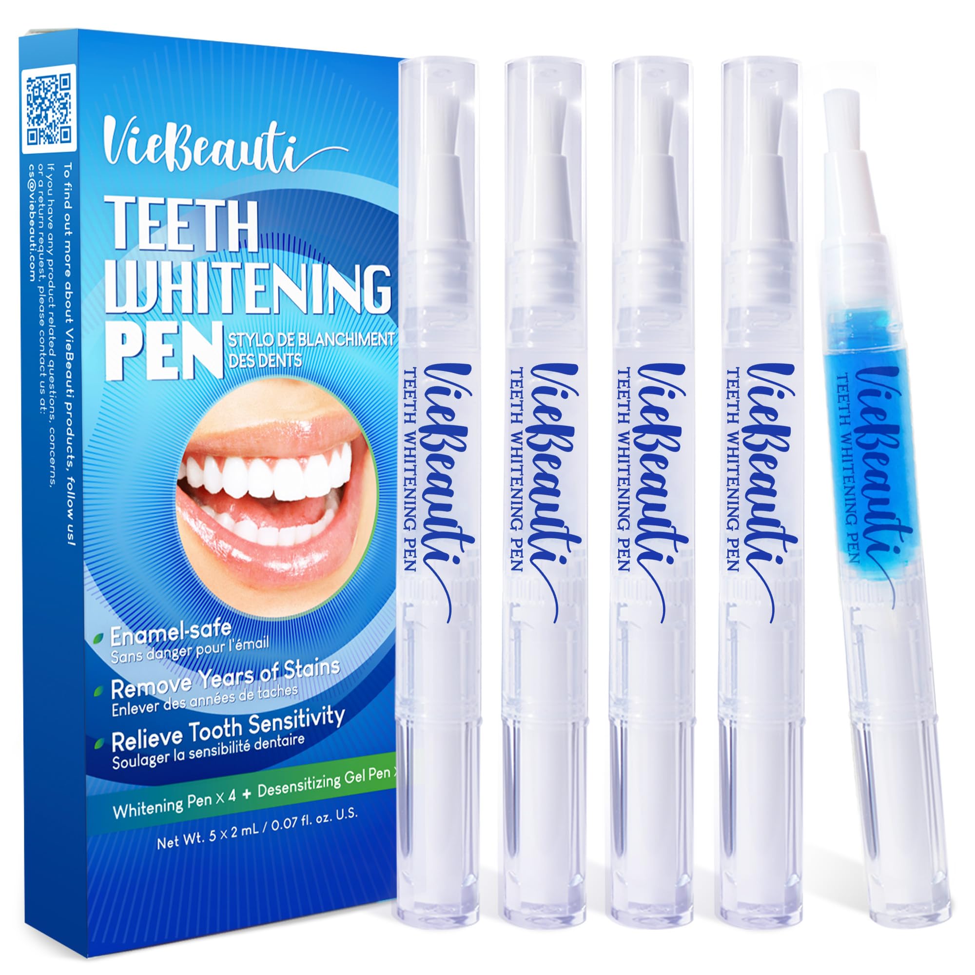 VieBeauti Teeth Whitening Pen Gel: 30+ Uses - Teeth whitening Gel with Professional Formulation and Ingredients, No Sensitivity, Travel-Friendly, Beautiful White Smile Mint - pokemaVieBeauti Teeth Whitening Pen Gel: 30+ Uses - Teeth whitening Gel with Professional Formulation and Ingredients, No Sensitivity, Travel-Friendly, Beautiful White Smile Mint