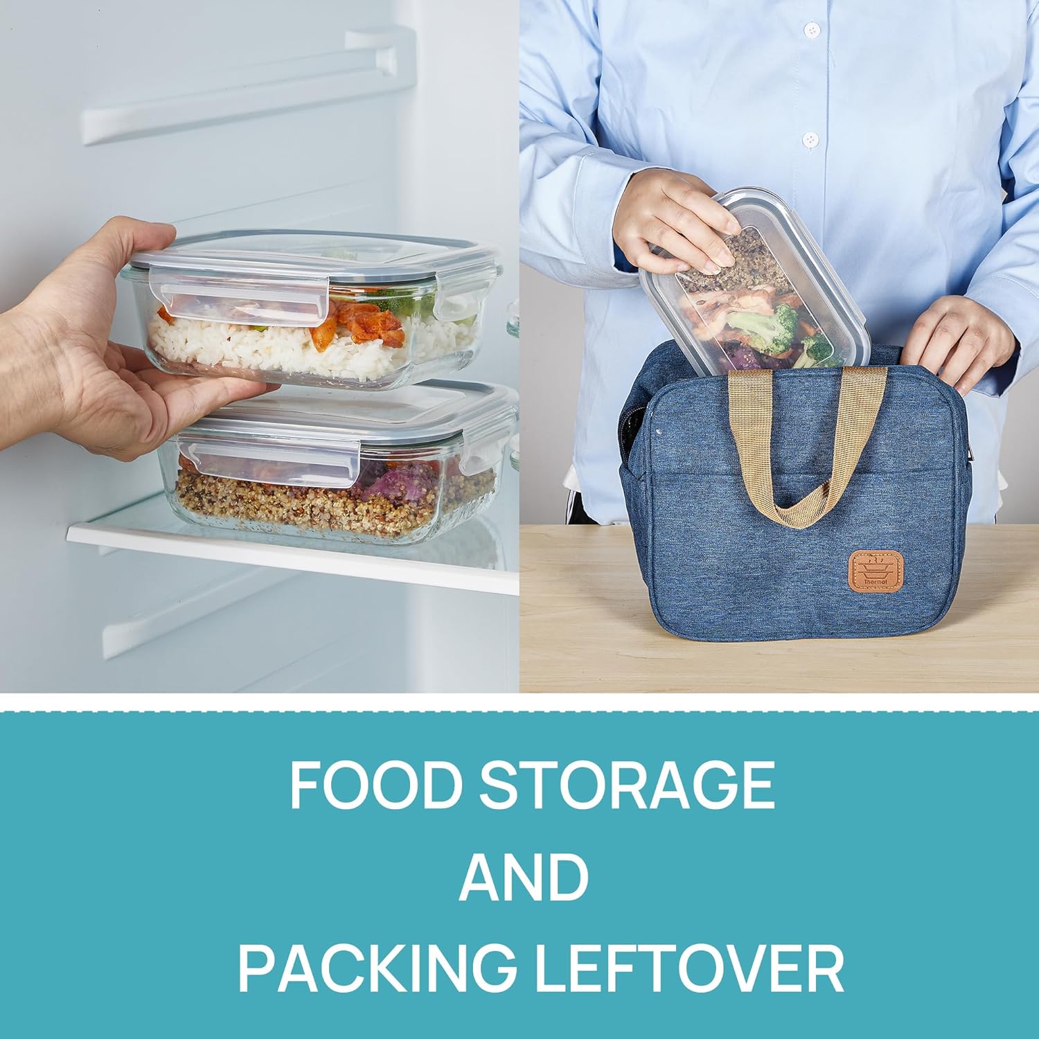 Vtopmart 5 Pack 22oz Glass Food Storage Containers with Lids, Meal Prep Containers, Airtight Lunch Bento Boxes with Snap Locking Lids for Microwave, Oven, Freezer and Dishwasher - pokemaVtopmart 5 Pack 22oz Glass Food Storage Containers with Lids, Meal Prep Containers, Airtight Lunch Bento Boxes with Snap Locking Lids for Microwave, Oven, Freezer and Dishwasher
