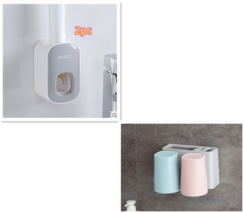 Wall Mounted Automatic Toothpaste Holder Bathroom Accessories Set Dispenser - pokema5c713d632166cf9989378063d8bbdca
