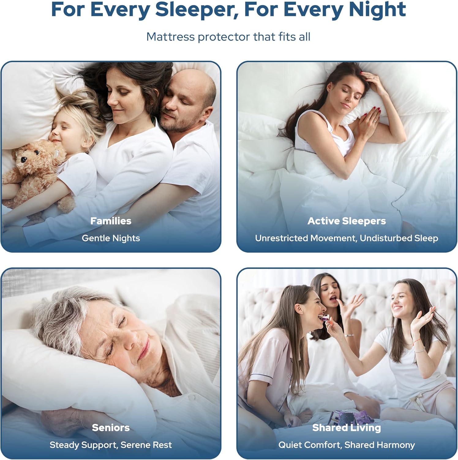 Waterproof Mattress Protector, Noiseless Queen Size Mattress Pad with Deep Pocket Fitted Up to 6"-21", Soft & Breathable Dirt-Proof Bed Mattress Cover Washable for Home, Bedroom, Hotel (Gray) - pokemaWaterproof Mattress Protector, Noiseless Queen Size Mattress Pad with Deep Pocket Fitted Up to 6"-21", Soft & Breathable Dirt-Proof Bed Mattress Cover Washable for Home, Bedroom, Hotel (Gray)
