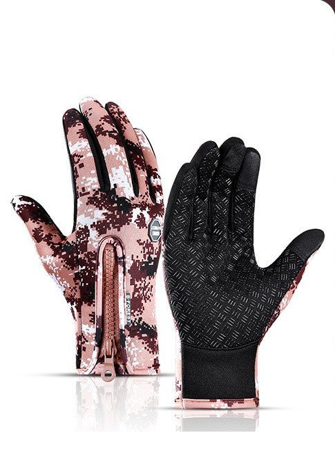Winter Gloves Touch Screen Riding Motorcycle Sliding Waterproof Sports Gloves With Fleece - pokema2bf7059cbdfe6296504b53a6b2b05258