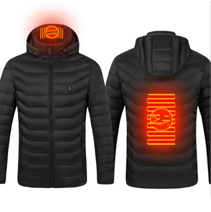 Winter Heated Jacket USB Electric Cotton Coat Zip-up Heater Thermal Clothing Heating Vest For Men - pokema521d760e86103a1eabab7357a36f3e30