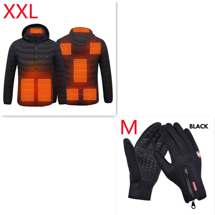 Winter Heated Jacket USB Electric Cotton Coat Zip-up Heater Thermal Clothing Heating Vest For Men - pokema1895f9f988beb94f8185480eea1b78a6