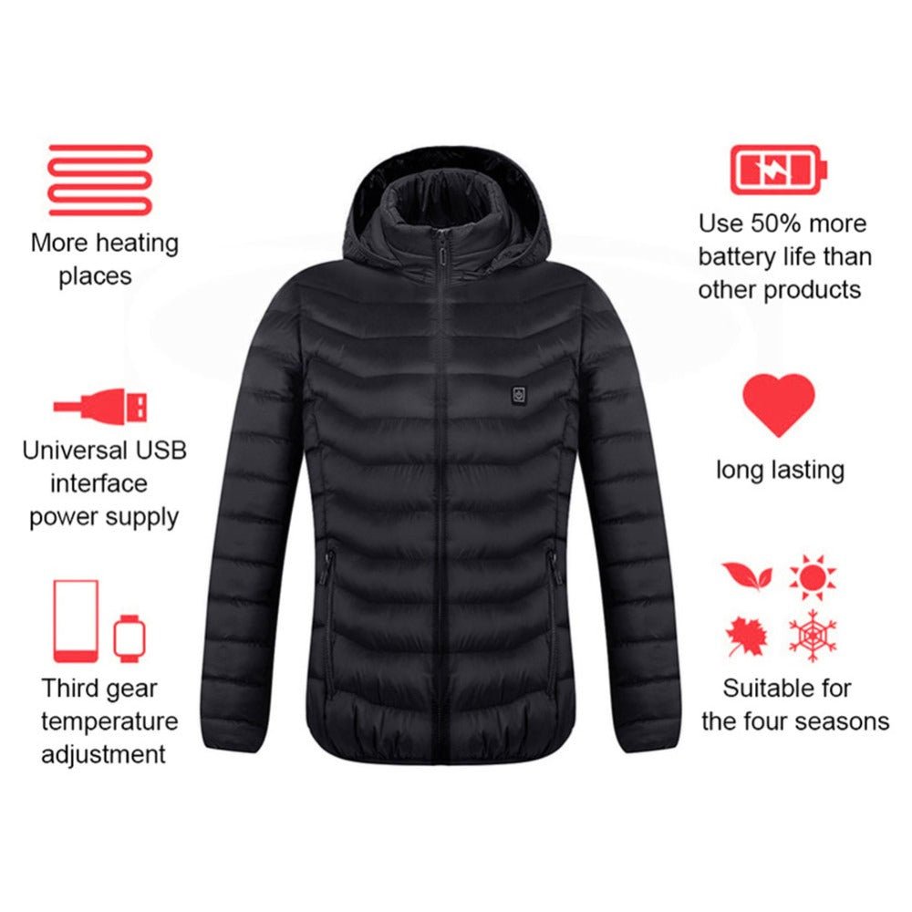 Winter Heated Jacket USB Electric Cotton Coat Zip-up Heater Thermal Clothing Heating Vest For Men - pokema6dc64f7ca7363bb55820ca6a4464eee4