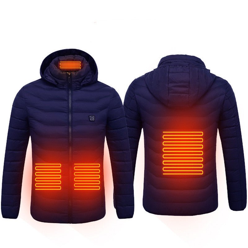 Winter Heated Jacket USB Electric Cotton Coat Zip-up Heater Thermal Clothing Heating Vest For Men - pokema4f33248189fa1d2da8e9632a6d84bc03