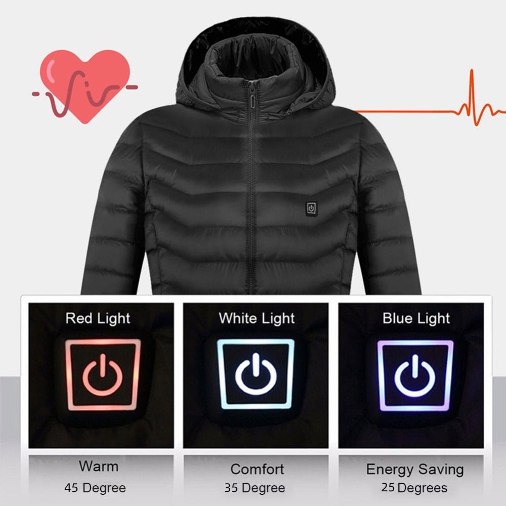 Winter Heated Jacket USB Electric Cotton Coat Zip-up Heater Thermal Clothing Heating Vest For Men - pokema55fc19d8cde5640d5344e65395d04c46