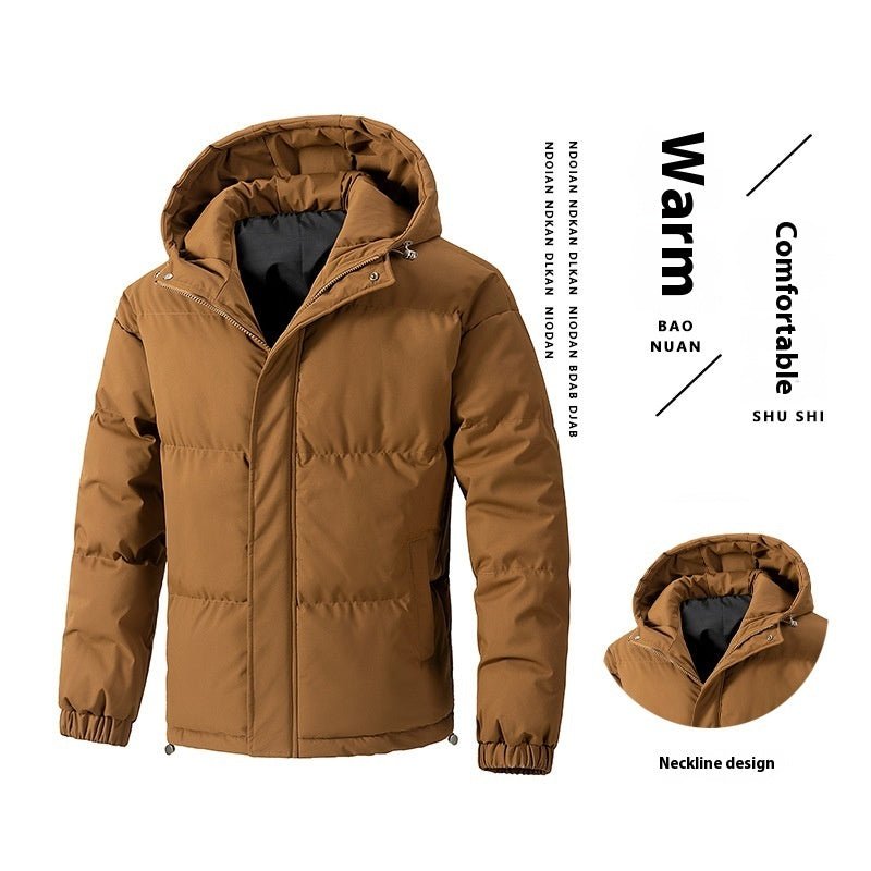 Winter Loose Hooded Cotton-padded Jacket Thickened Coat For Men - pokema42eae4dc084619b50383863cade2bc45
