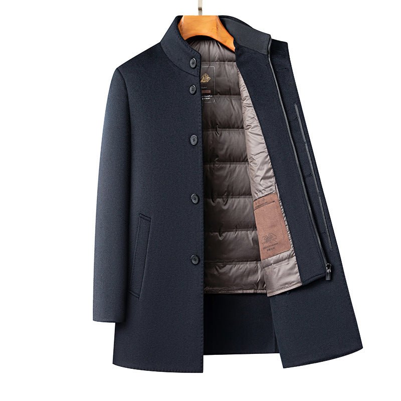 Winter Men's Detachable All-matching Thickened Cold-proof Wool Coat - pokema451a4d1afa87d9bd6061a10b96b84209