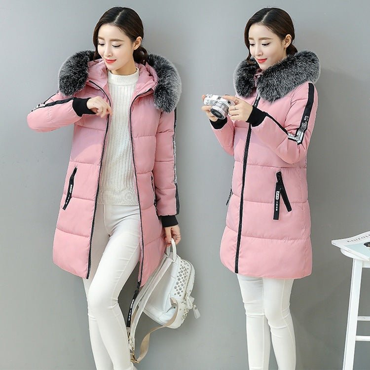 Winter new women's cotton suit Korean Slim long section down coat women's coat thickening - pokema3525bdc0c1fc7614cae63da938cefc6b