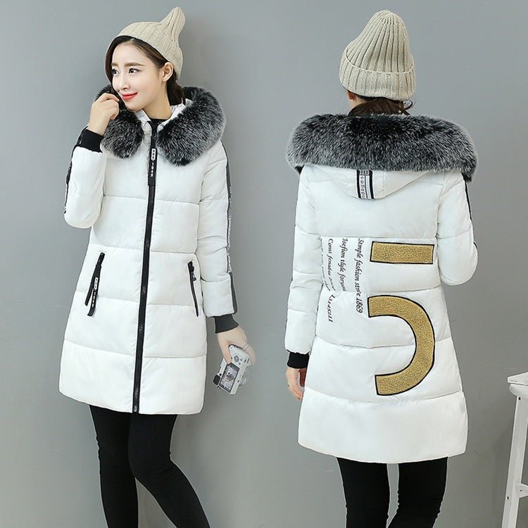 Winter new women's cotton suit Korean Slim long section down coat women's coat thickening - pokema12df85cec9fb35abc6f9b61dfcd3ded2