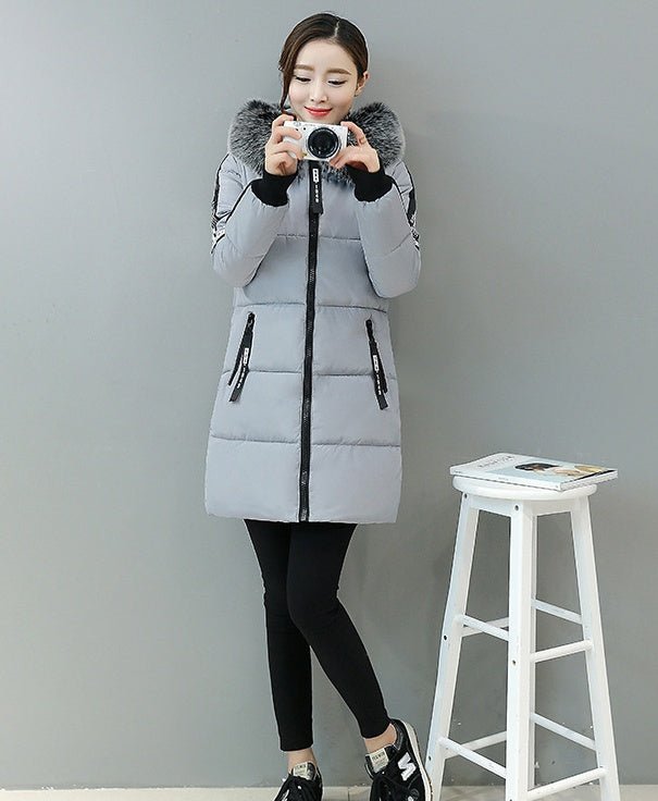 Winter new women's cotton suit Korean Slim long section down coat women's coat thickening - pokema4a371038fcb9542ea9dbff599126a9d8