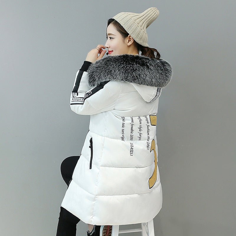Winter new women's cotton suit Korean Slim long section down coat women's coat thickening - pokema839e0ccf6b05bf359630dfe80988f719