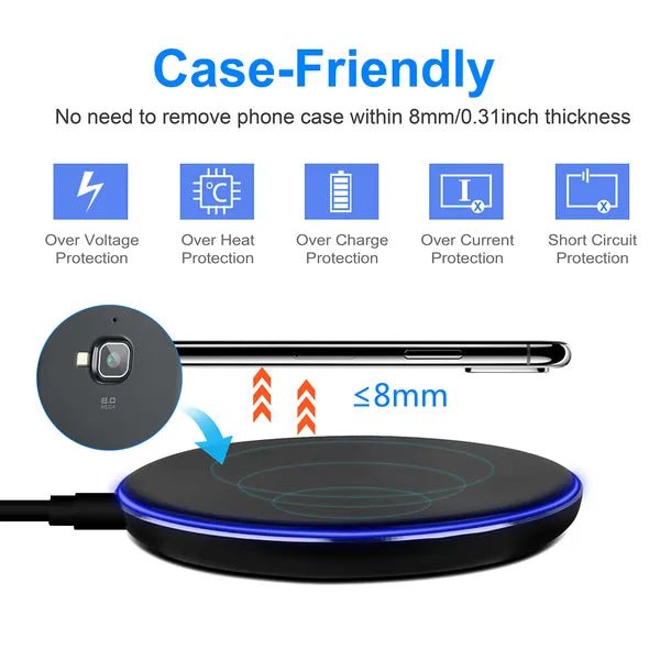 Wireless Charger Qi-Certified Ultra-Slim 5W Charging Pad For IPhone XS MAX/XR/XS/X/ 8/8 Plus - pokema44df2d08f94c64c1bddf16b0c90853e