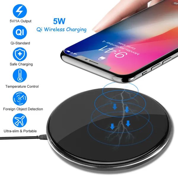 Wireless Charger Qi-Certified Ultra-Slim 5W Charging Pad For IPhone XS MAX/XR/XS/X/ 8/8 Plus - pokema2b87bd63352b753b5a597d8a4e49159c