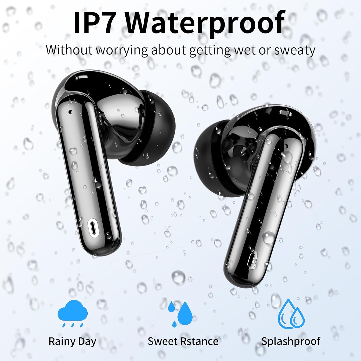 Wireless Earbuds, Bluetooth Headphones 5.4 HiFi Stereo, Wireless Earphones with ENC Noise Cancelling Mic, IP7 Waterproof in Ear Headphones, LED Digital Display Ear Buds, Touch Control, Black - pokemaWireless Earbuds, Bluetooth Headphones 5.4 HiFi Stereo, Wireless Earphones with ENC Noise Cancelling Mic, IP7 Waterproof in Ear Headphones, LED Digital Display Ear Buds, Touch Control, Black