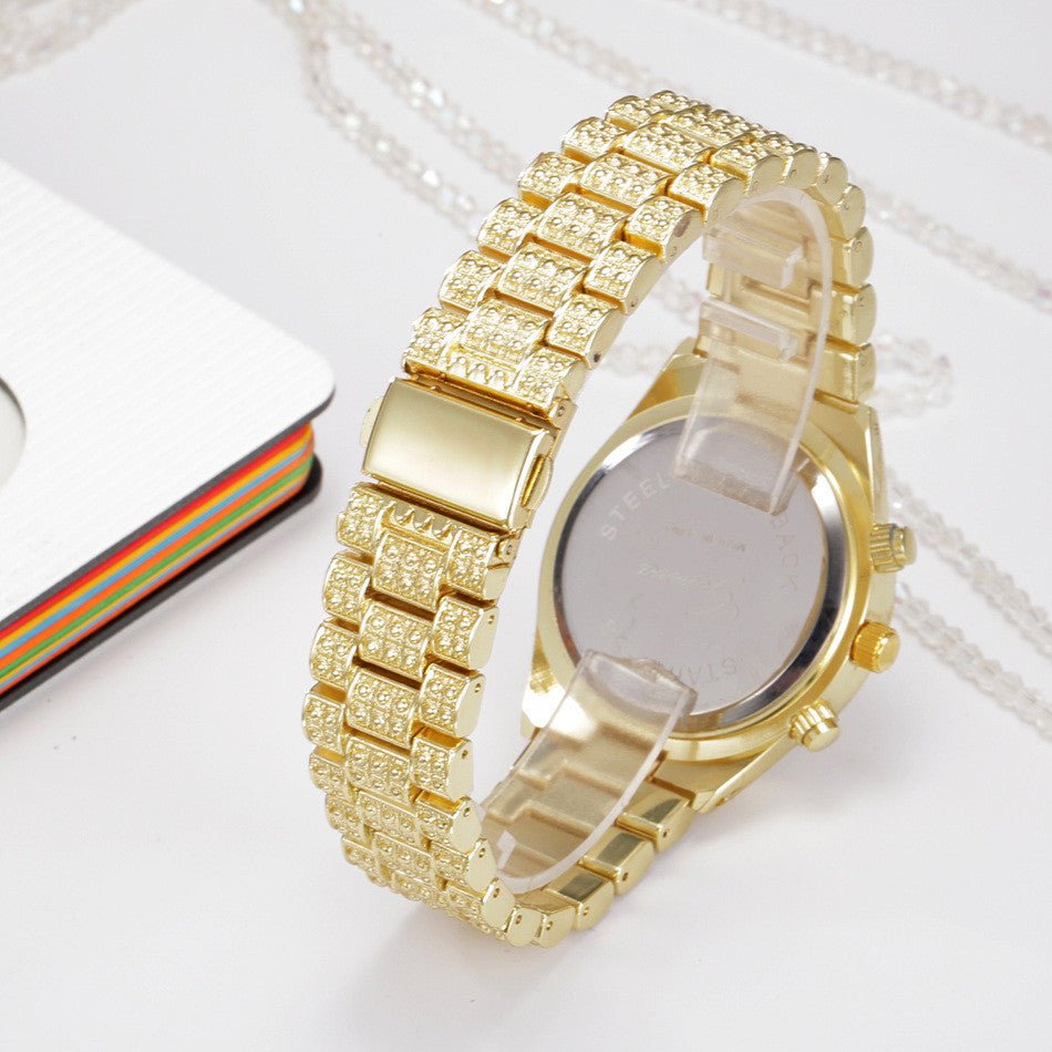 Women Crystal Quartz Analog Wrist Watch Fashion Stainless Steel Geneva Luxury Reloj Hombre Montre Femme Sport Watches - pokema3cdcdf522623de9fc890bc202b697d09
