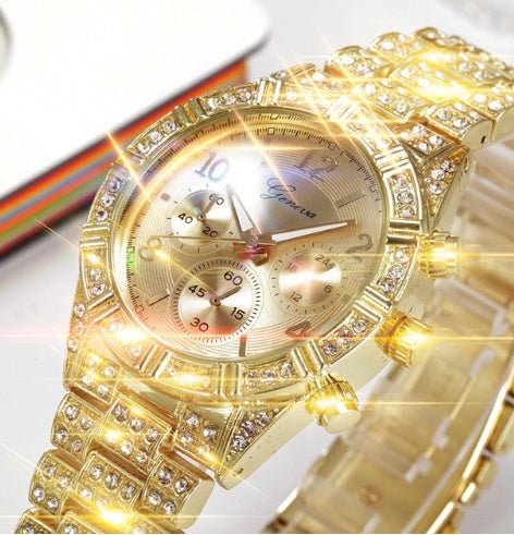 Women Crystal Quartz Analog Wrist Watch Fashion Stainless Steel Geneva Luxury Reloj Hombre Montre Femme Sport Watches - pokemaf95a5e532977fc9229dd64de30129ada