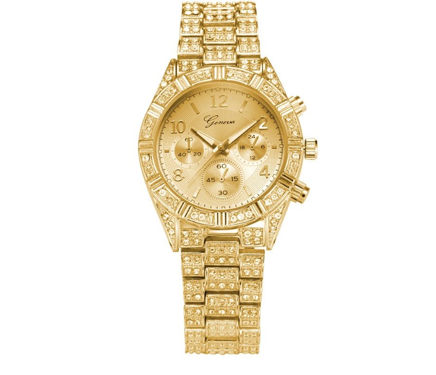 Women Crystal Quartz Analog Wrist Watch Fashion Stainless Steel Geneva Luxury Reloj Hombre Montre Femme Sport Watches - pokema8e5ba8479dbc63b44dafd2f7d72aaa93
