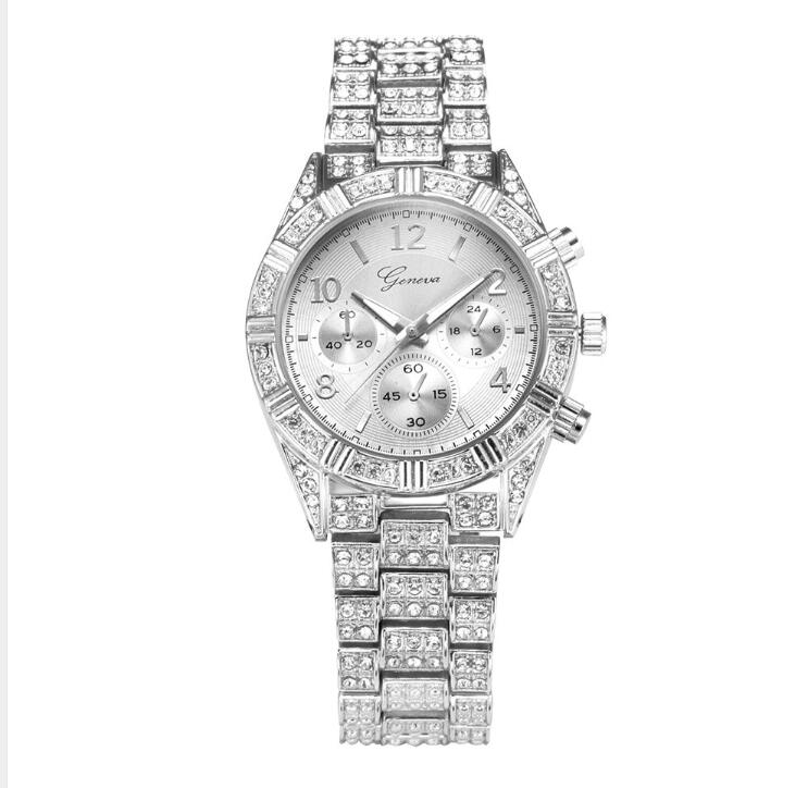 Women Crystal Quartz Analog Wrist Watch Fashion Stainless Steel Geneva Luxury Reloj Hombre Montre Femme Sport Watches - pokema6a4bd10c5c0e604a02481ee4a8a38df1