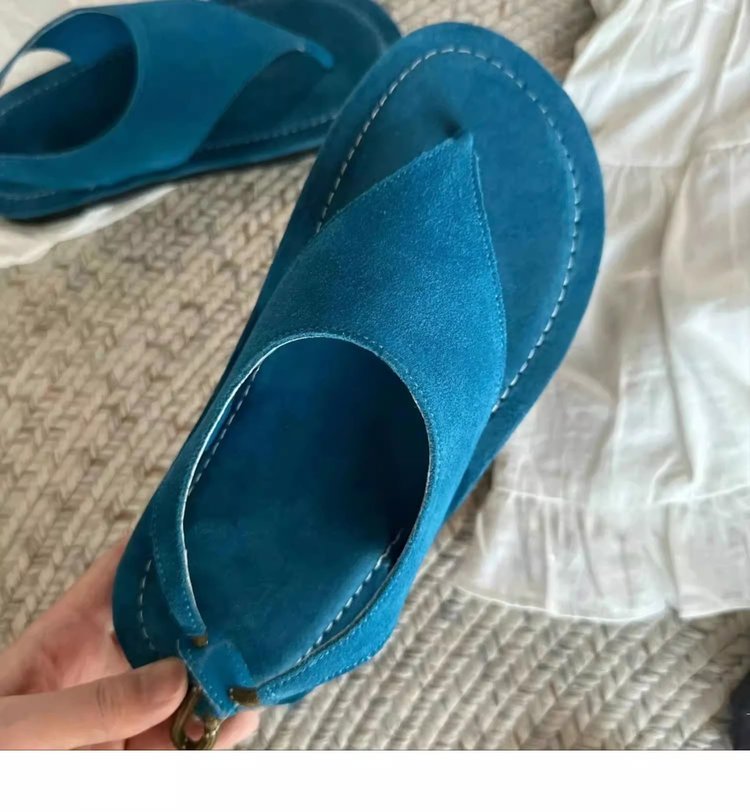 Women's 2026 Summer New Thong Sandals, Flat Versatile NonSlip Minimalist Vintage Vacation Beach FlipFlops - pokema736c62c971f3e88bbca67b286eef7f2a