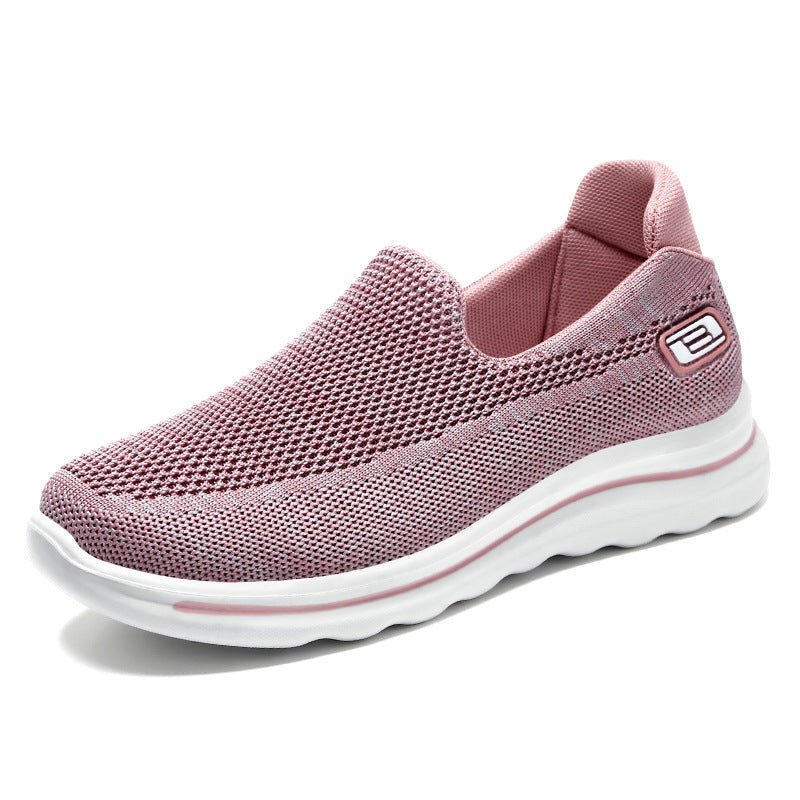 Women's Comfortable Breathable Middle-aged And Elderly Slip-on Sneakers - pokema456e738bd58b6586adec9f92400afad0