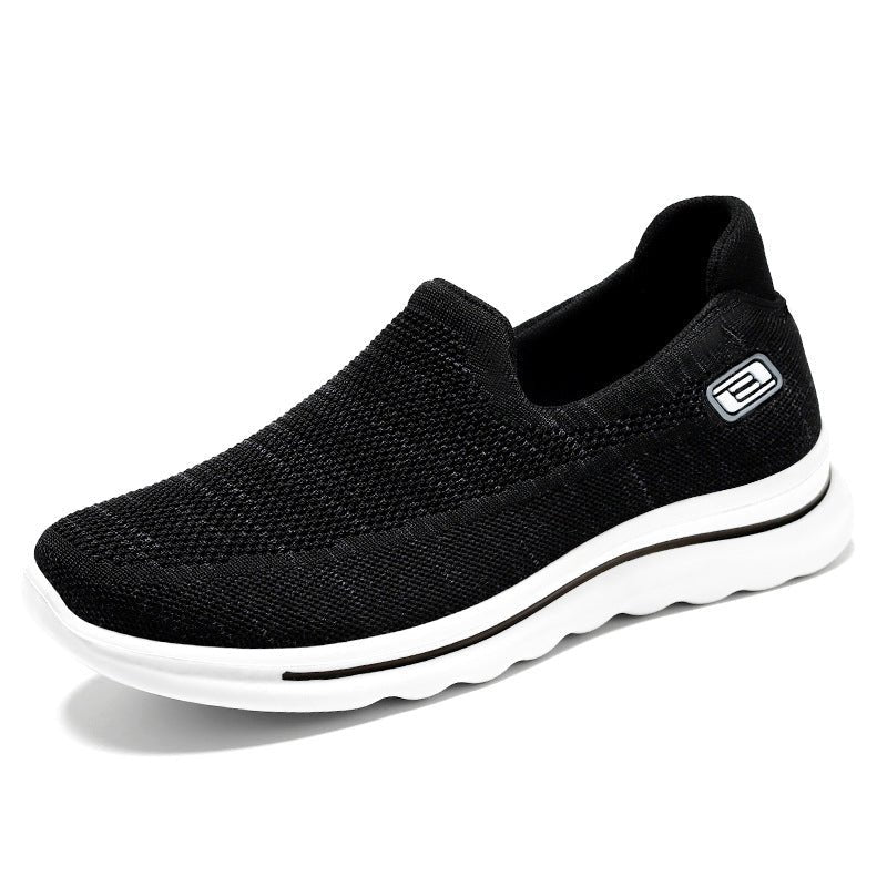 Women's Comfortable Breathable Middle-aged And Elderly Slip-on Sneakers - pokema161e7f00cde697398287a8f9763eb2d3