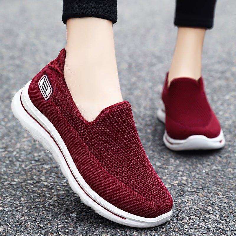 Women's Comfortable Breathable Middle-aged And Elderly Slip-on Sneakers - pokema62de9e8a4725cb8d40ccc8e7b6f8da92