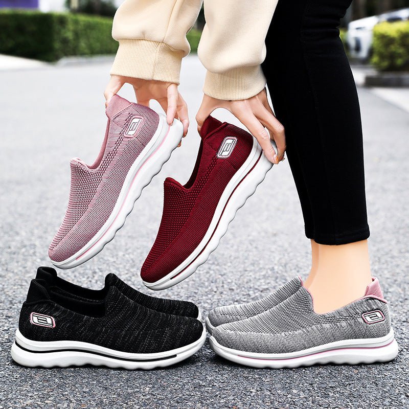 Women's Comfortable Breathable Middle-aged And Elderly Slip-on Sneakers - pokemab29dc40577aa92d556ac307720f0b6b4