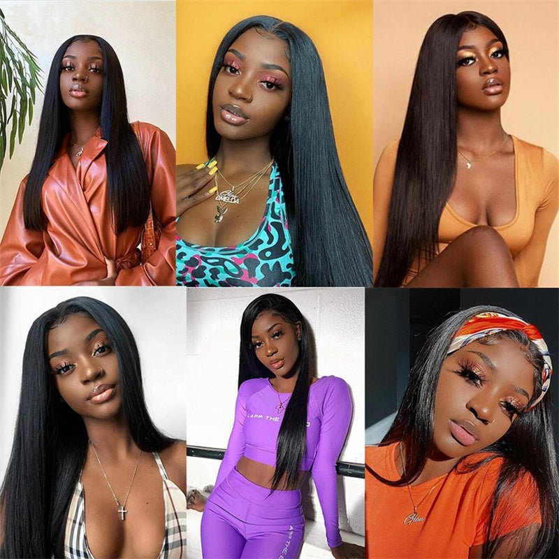 Women's Fashion Simple Human Hair Straight Wig - pokemac08d6eb3a99e47c2a8ad144c3d4b8018