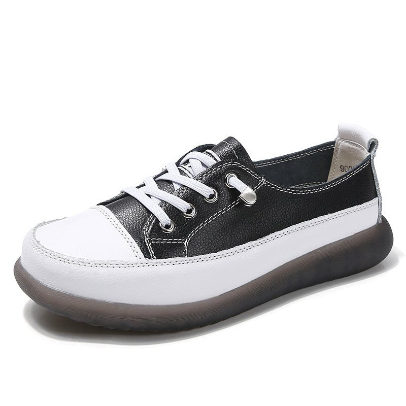 Women's Fashionable Casual Soft Bottom Leather Low-cut Sneakers - pokemae8821fa4dd54aaa0b05d97aee00d4d8c