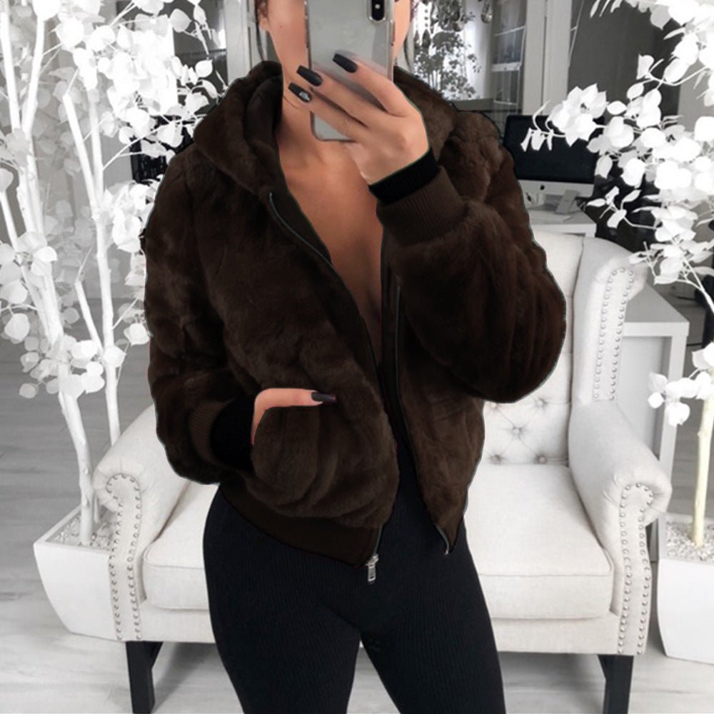 Women's Fox Fur Autumn And Winter Mink Fur Bunny Fur Coat Women - pokema5832bc749d10f4e26fd1ddd620f59373