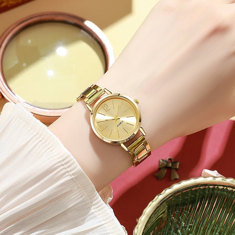 Womens Gold-Plated Steel-Strap Quartz Watch - pokema11336a7ff703baf3638658feb780f1b2