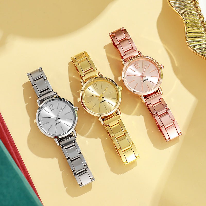 Womens Gold-Plated Steel-Strap Quartz Watch - pokemae570b047074eedf655206483c08363ad