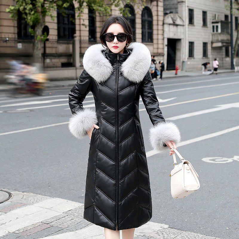 Women's Medium Length Autumn And Winter Hooded Fashion Slim Coat Trend - pokema23dffc66470a629f77164987d72134a9