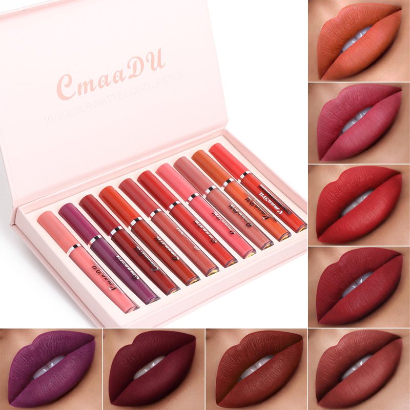 Women's Non-stick Cup Waterproof Matte Lipstick - pokema280ad4dcd0302ddf5828866190e9618c