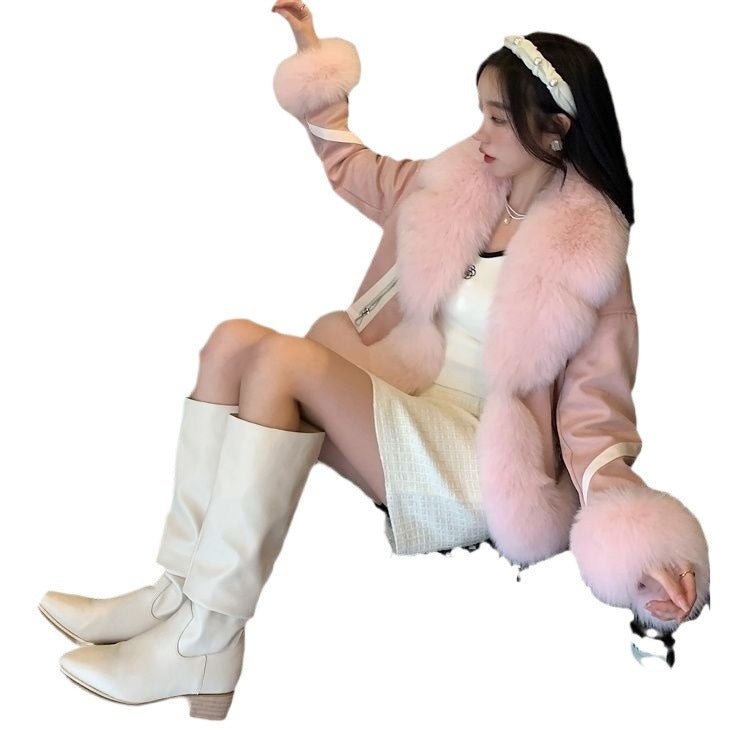 Women's Short Autumn And Winter Cotton Thick Fashion Fur Coat - pokema604e90b29c7d4e8f77df3318a172f3ec