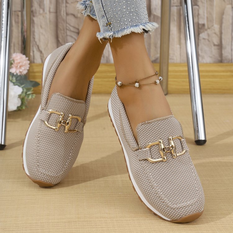 Women's Solid Color Flat Sneakers - Casual Lightweight Walking Shoes For Daily Wear And Comfortable All-match Style - pokema98b2ba35c9e2e128c44b742ec52299c3