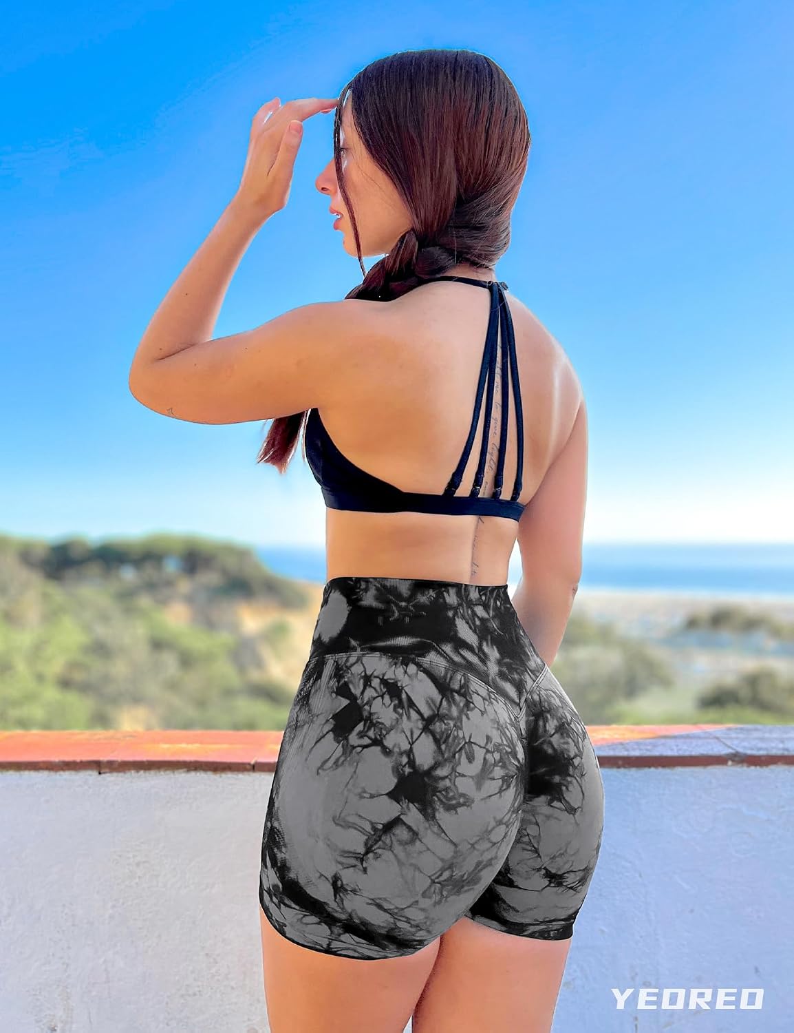 YEOREO Professional Women Workout Shorts 3.6" Scrunch Shorts Seamless High Waisted Contour Gym Yoga Biker Shorts - pokemaYEOREO Professional Women Workout Shorts 3.6" Scrunch Shorts Seamless High Waisted Contour Gym Yoga Biker Shorts