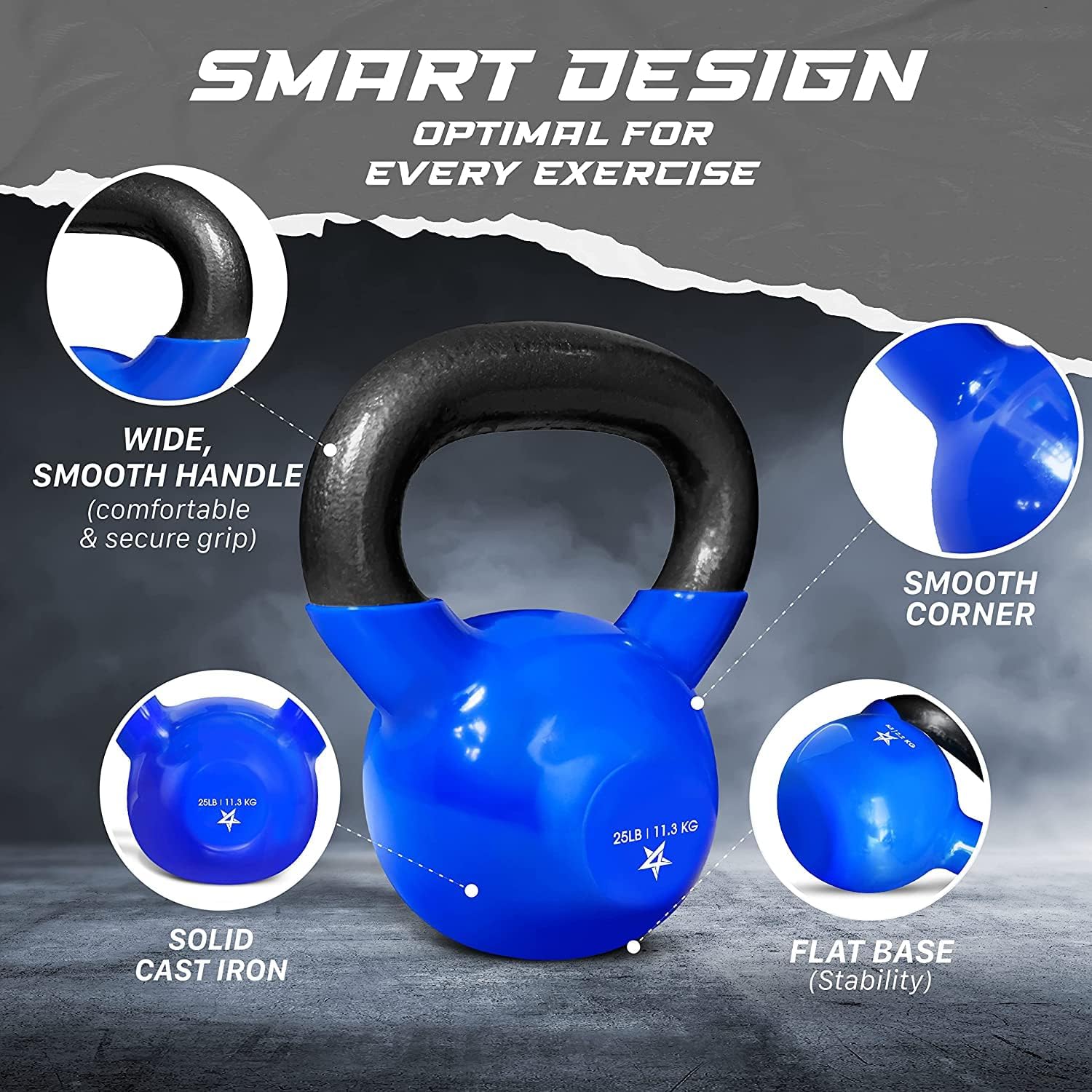 Yes4All Vinyl Coated Kettlebells for Weightlifting & Strength Training - pokemaYes4All Vinyl Coated Kettlebells for Weightlifting & Strength Training