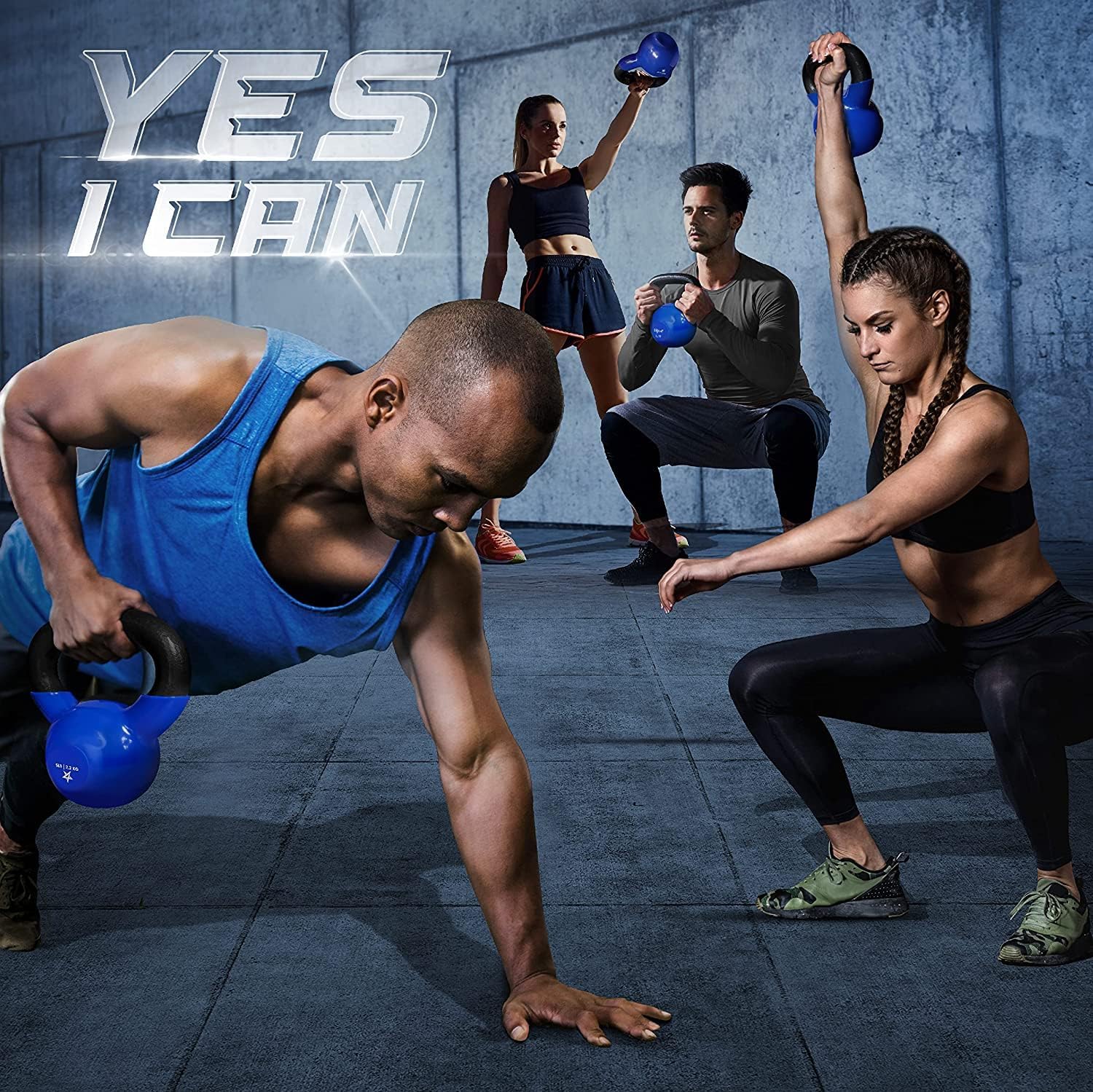 Yes4All Vinyl Coated Kettlebells for Weightlifting & Strength Training - pokemaYes4All Vinyl Coated Kettlebells for Weightlifting & Strength Training