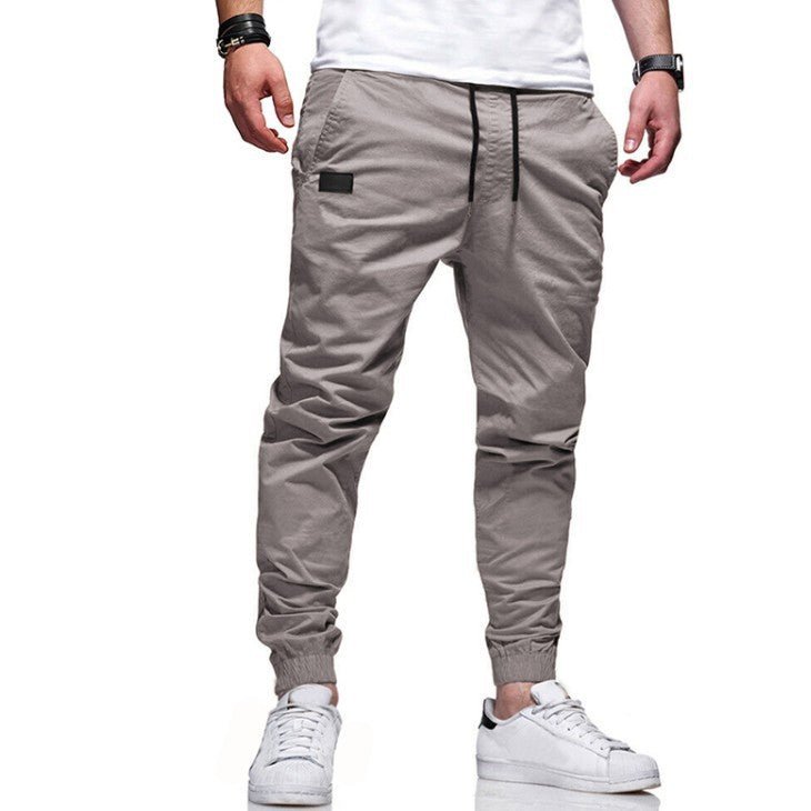 Youth Fashion Casual Tether Loose Cargo Ankle Banded Pants - pokema143dba74976f849275b1c7a126911f2b